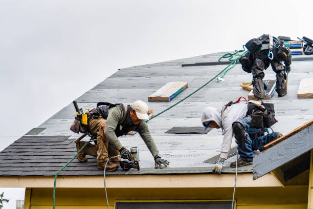 Professional Gutter Installation technician working in Ripley, OH